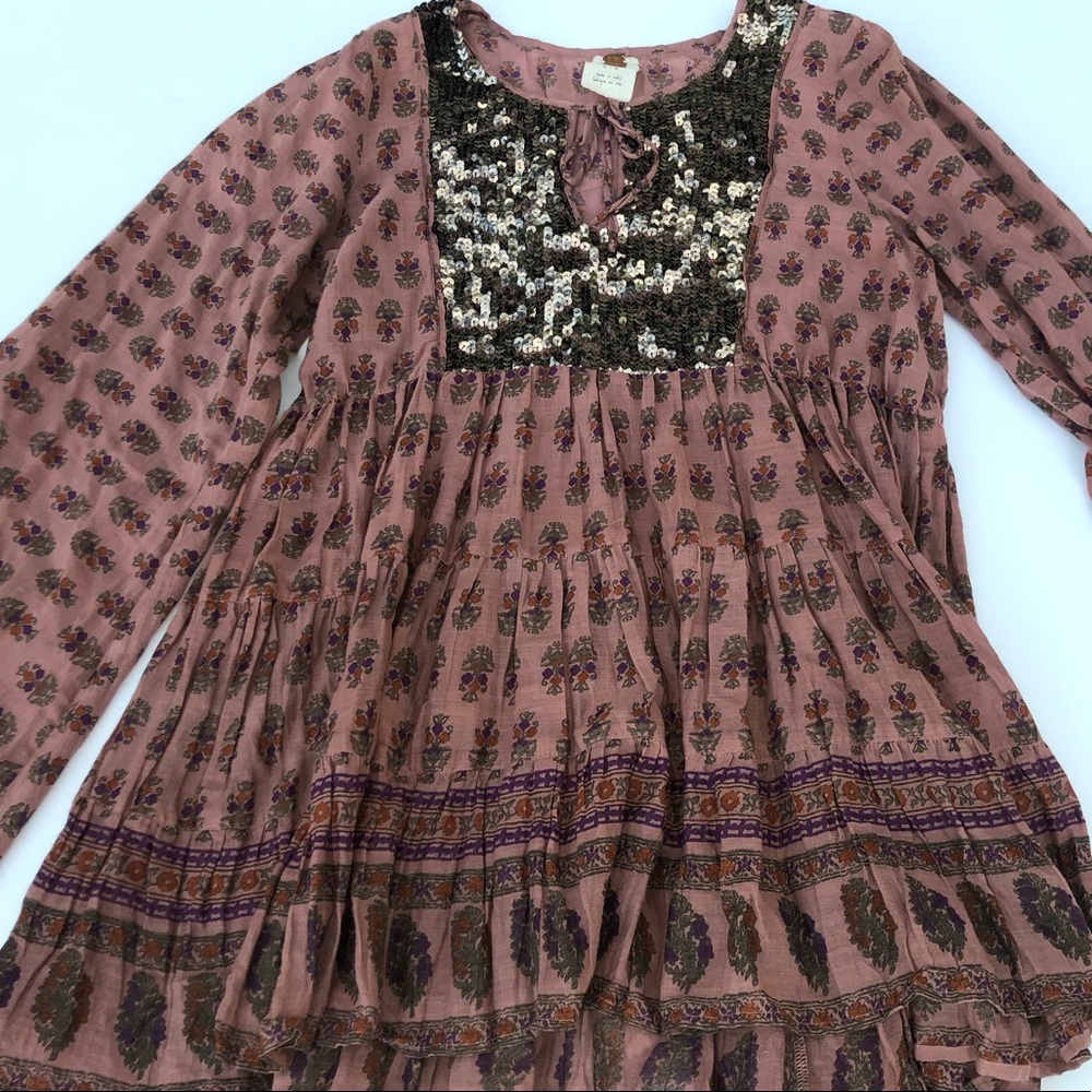 Free People FP ONE Sequin Embellished Tunic